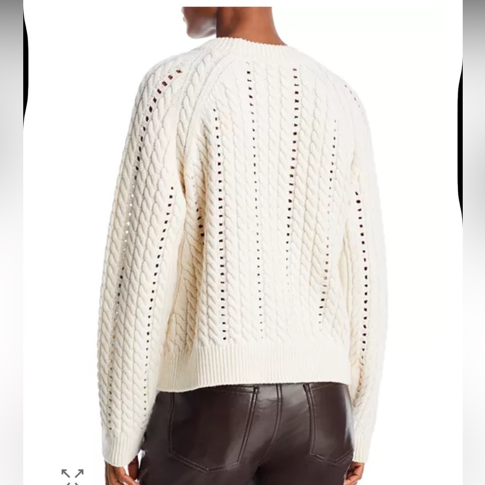 Derek Lam 10 Crosby New Aitana Lace Up Wool Sweater - Picture 3 of 6